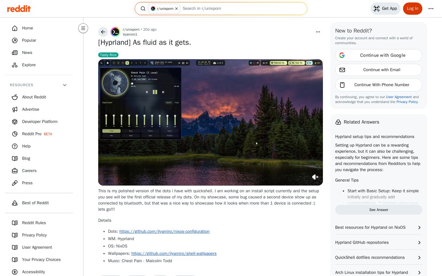 [Hyprland] As fluid as it gets. : r/unixporn - Screenshot
